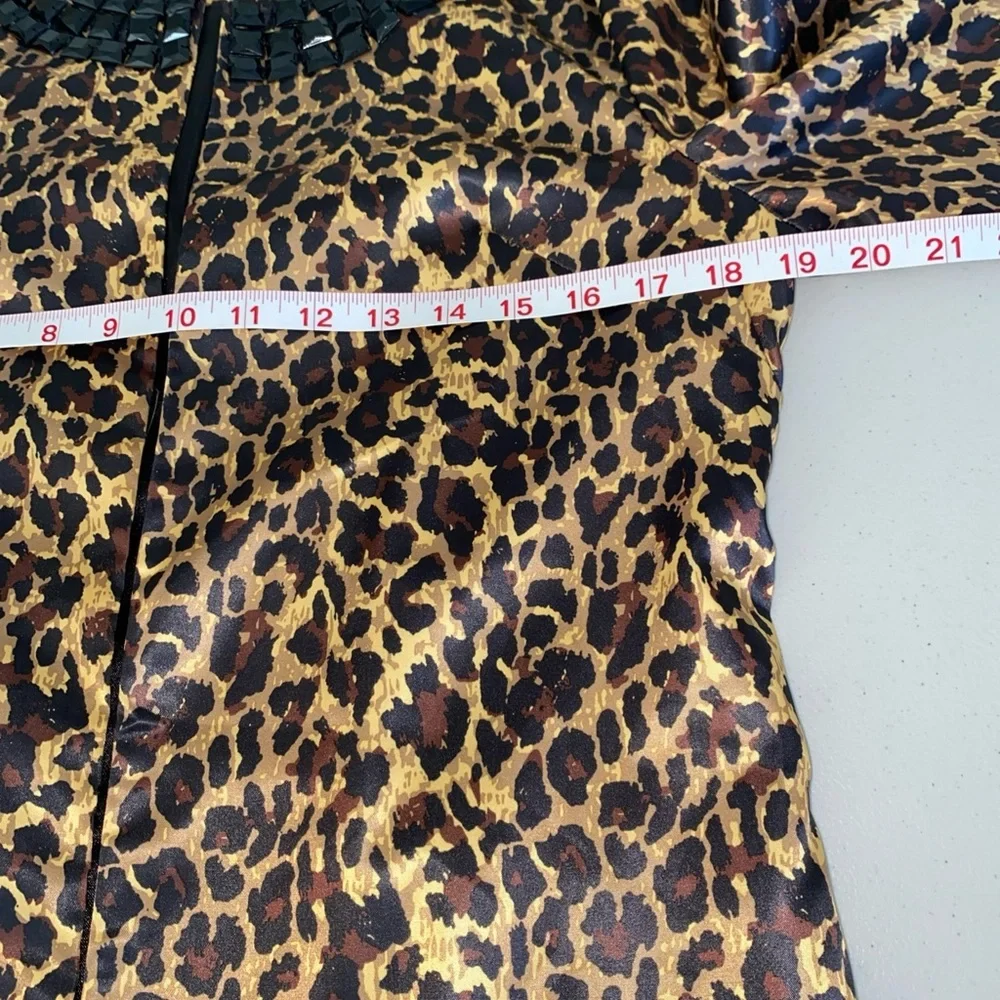 RARE Leopard Print Over Coat | Embellished Collar & Sleeves | Statement Piece - Picture 11 of 13